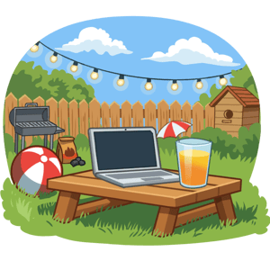 Backyard hosting plan illustration