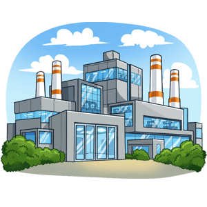 Factory hosting plan illustration