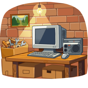 Garage hosting plan illustration